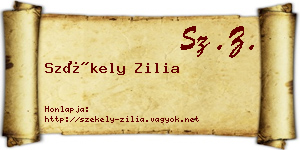 Székely Zilia névjegykártya